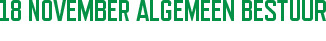 18 november Algemeen Bestuur